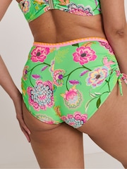 Figleaves Green Adjustable Leg Bikini Shorts - Image 2 of 4