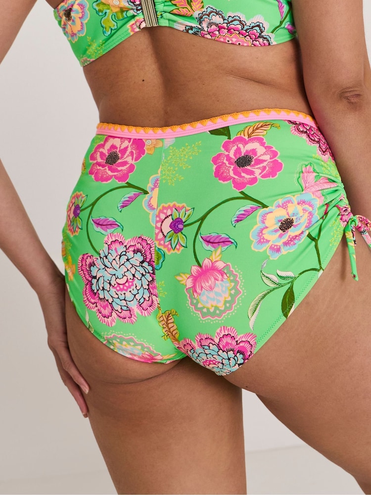 Figleaves Green Adjustable Leg Bikini Shorts - Image 2 of 4