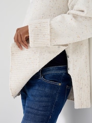 JoJo Maman Bébé Cream Flecked Roll Neck Maternity & Nursing Jumper - Image 7 of 7