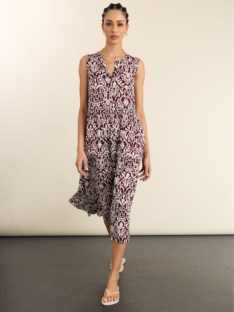 Baukjen Purple Annmarie Sleeveless Printed Dress - Image 2 of 5