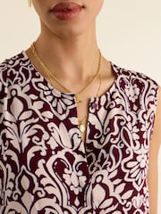 Baukjen Purple Annmarie Sleeveless Printed Dress - Image 4 of 5