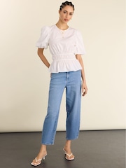 Baukjen White Elise Cotton Top - Image 3 of 5