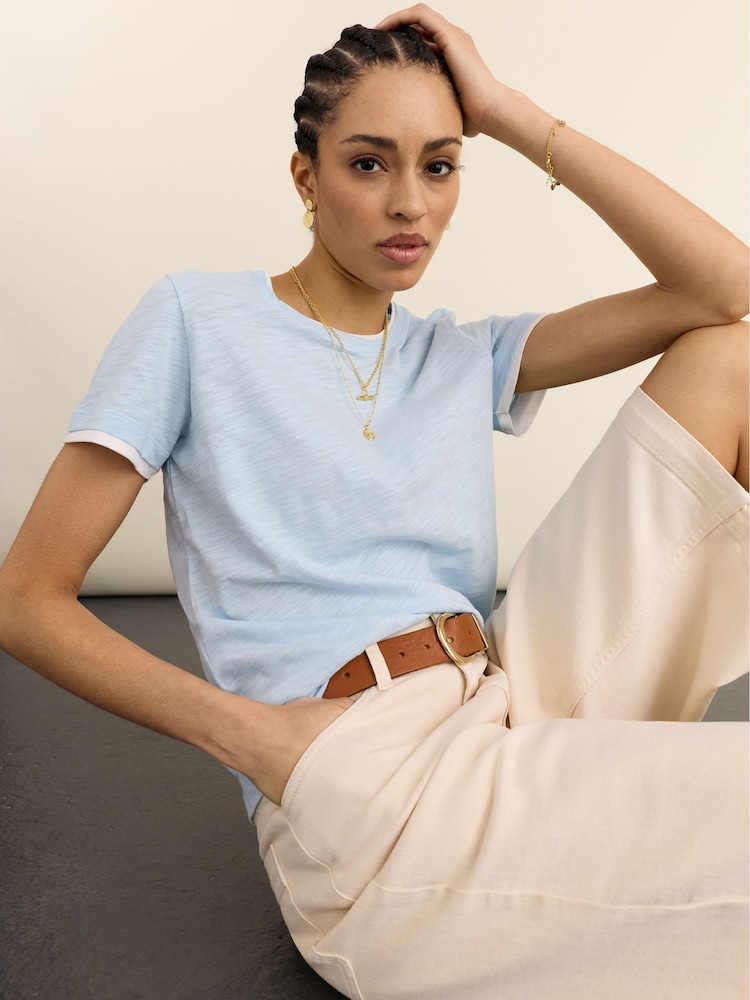 Baukjen Blue Lally Cotton Layer T-Shirt - Image 1 of 5