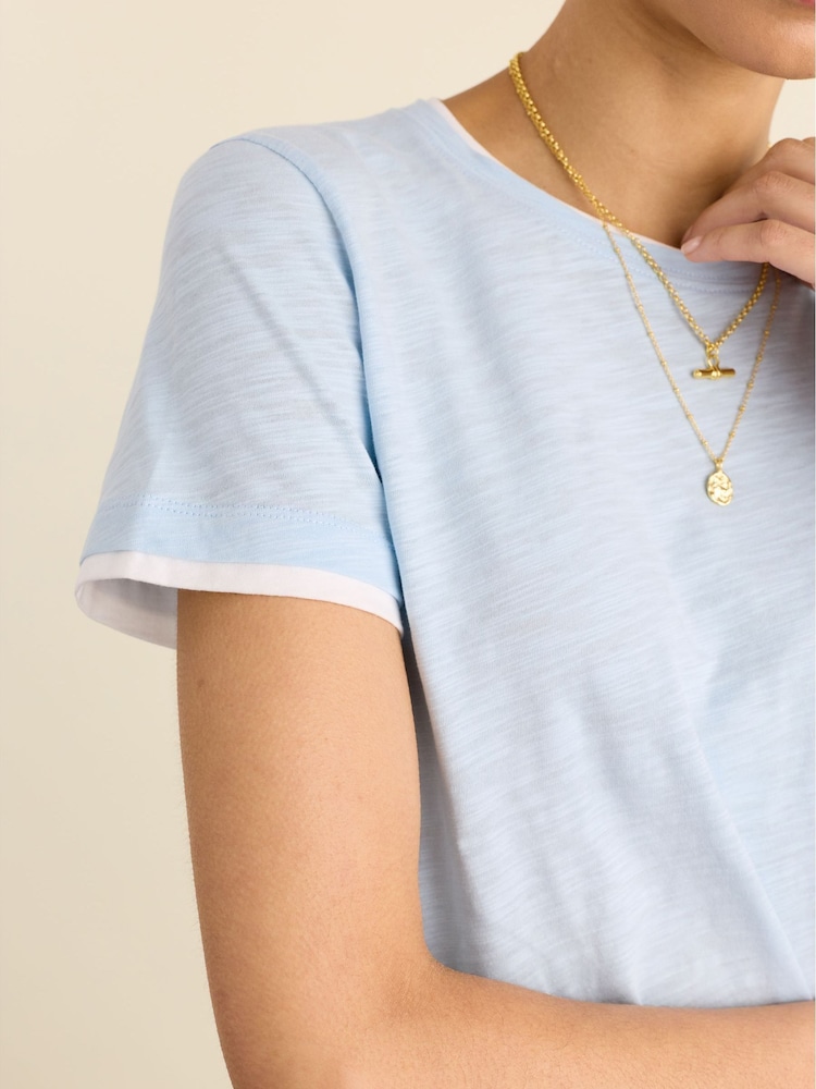 Baukjen Blue Lally Cotton Layer T-Shirt - Image 2 of 5