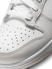 Nike White Photon Dust Dunk Low Trainers - Image 8 of 9