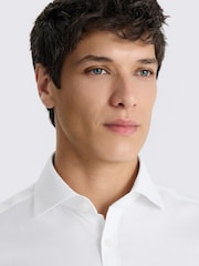 MOSS White Slim Fit Dobby Shirt - Image 2 of 3