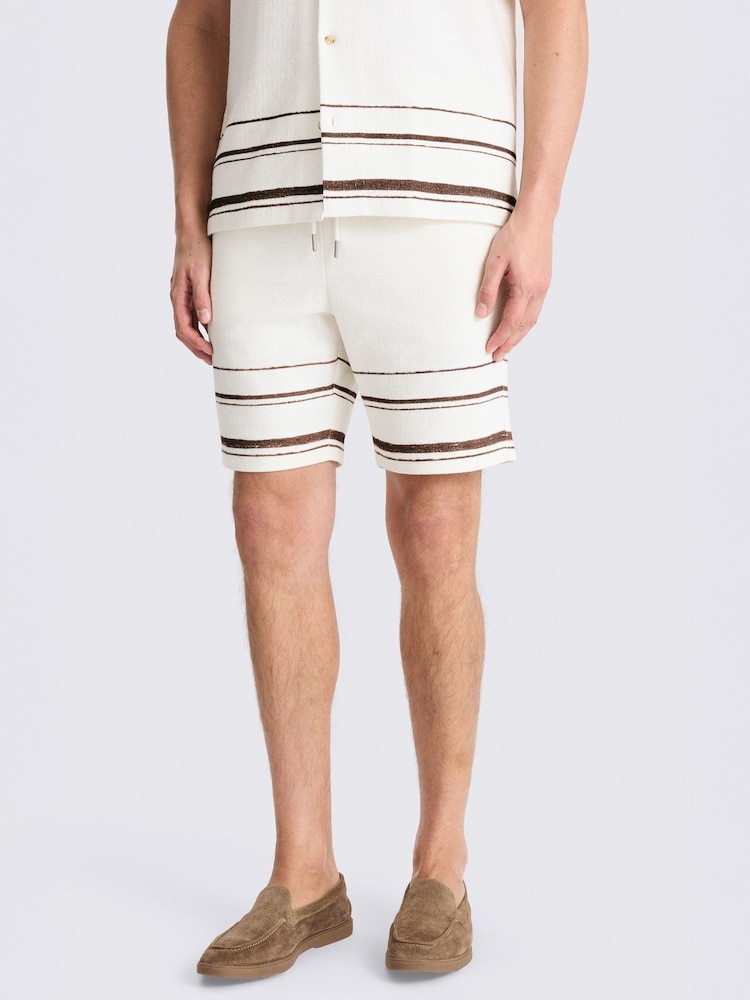 MOSS White Stripe Shorts - Image 1 of 4 MOSS White Stripe Shorts - Image 1 of 4