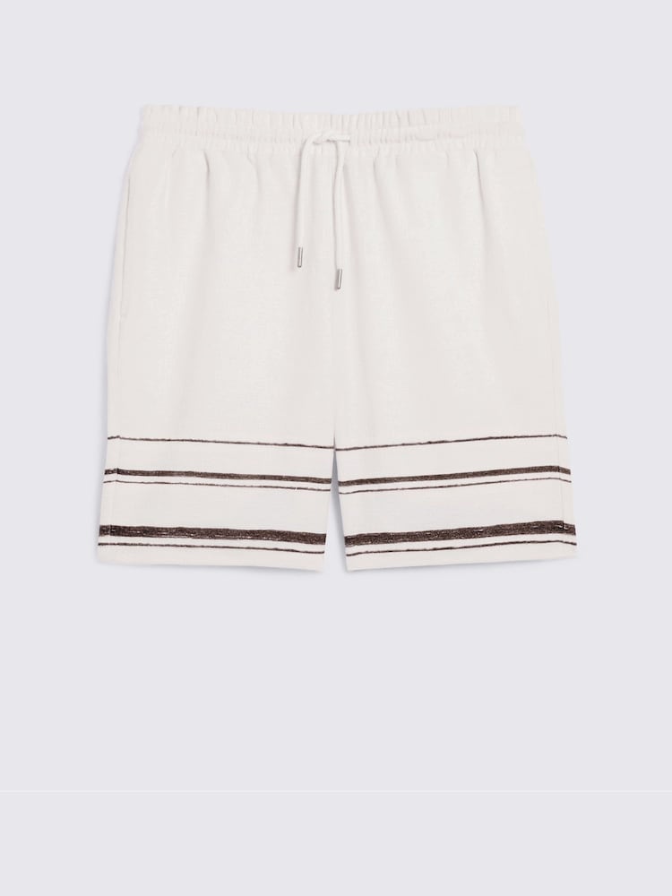 MOSS White Stripe Shorts - Image 4 of 4 MOSS White Stripe Shorts - Image 4 of 4