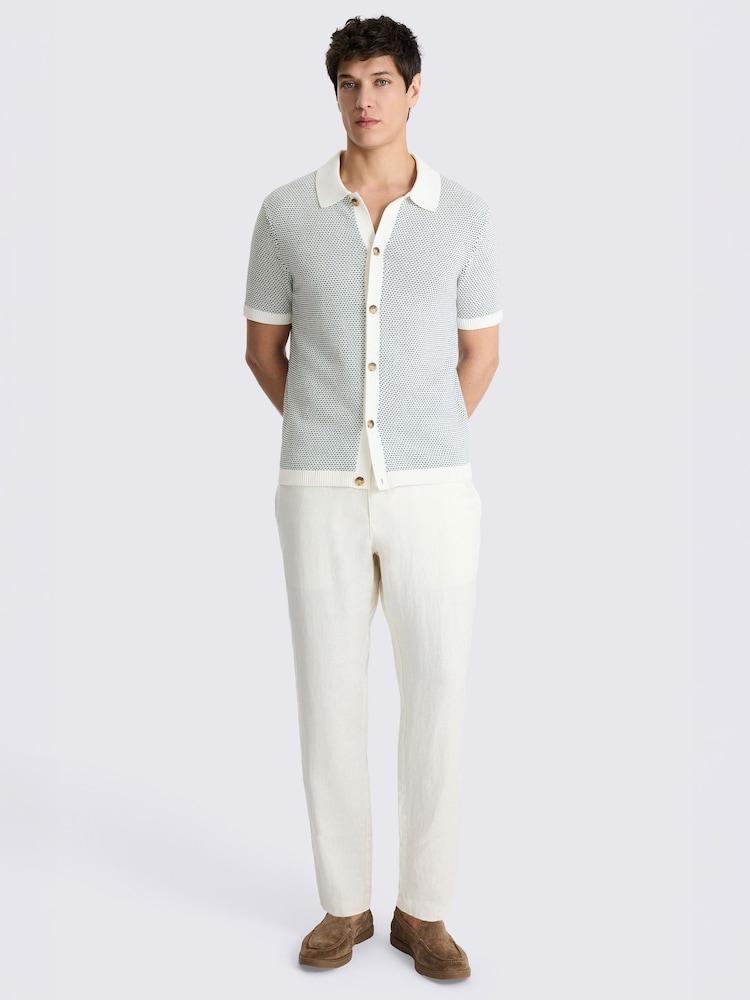 MOSS Green Two Tone Knitted Shirt - Image 2 of 4