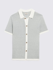 MOSS Green Two Tone Knitted Shirt - Image 4 of 4