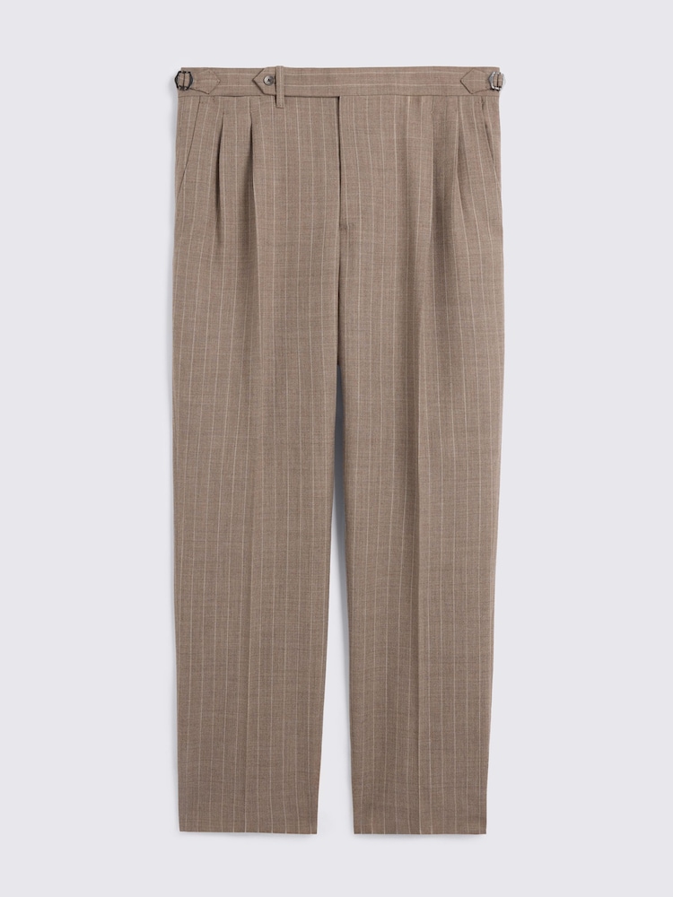 MOSS Stripe Pleated Wool Trousers - Bild 5 von 5