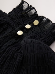কালো - CERENE Long Sleeve Tiered Ruffle Maxi Dress - 13এর মধ্যে 13 ছবি