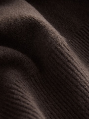 Chocolate Brown Sailor Collar Knitted Cover-Up - Image 7 of 7