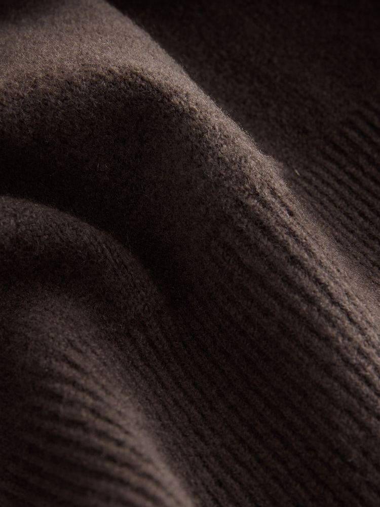 Chocolate Brown Sailor Collar Knitted Cover-Up - Image 7 of 7