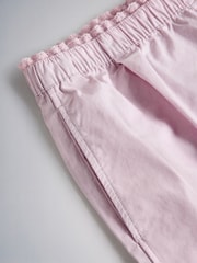 The Set 2 Pack Cotton Poplin Cami and Culotte Pyjamas Set Pink / Cream - Image 15 of 16