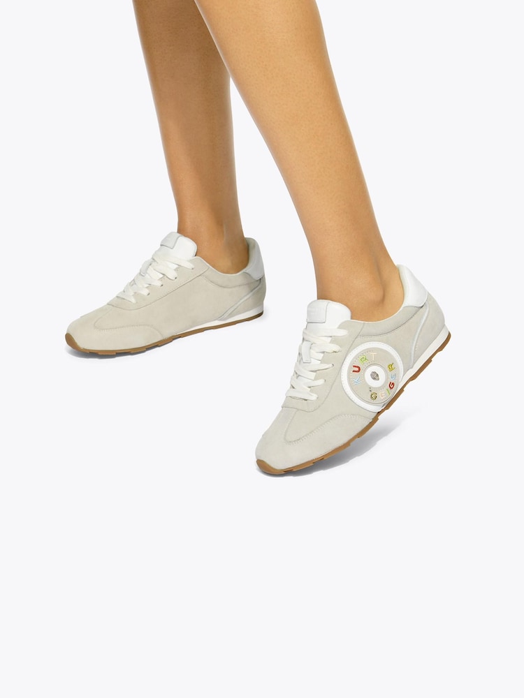 Kurt Geiger London Cream Bromley Slimline Trainers - Image 1 of 5