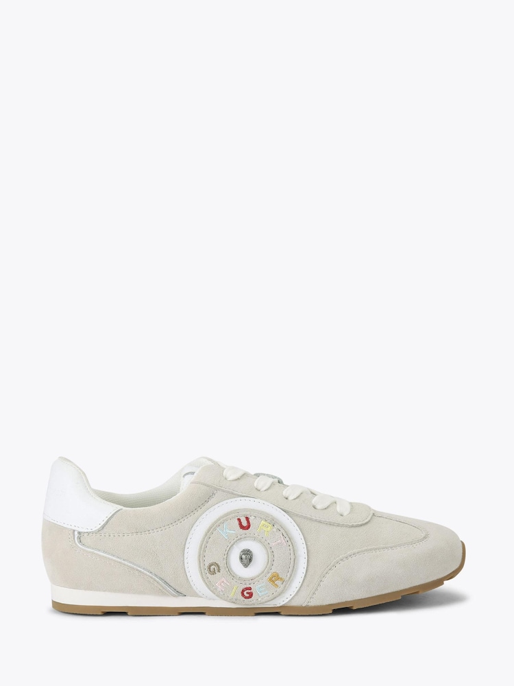 Kurt Geiger London Cream Bromley Slimline Trainers - Image 2 of 5