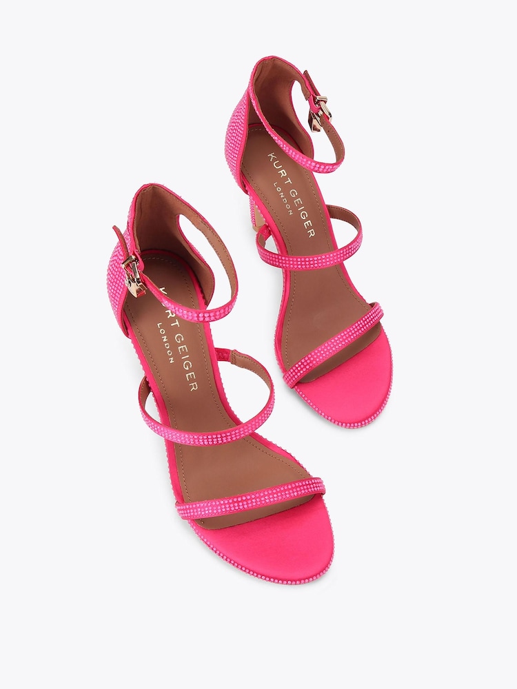 Kurt Geiger London Dark Pink Park Lane Sandals - Image 2 of 4