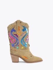 Kurt Geiger London Green Kensington Cowboy Boots - Image 1 of 4