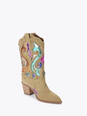Kurt Geiger London Green Kensington Cowboy Boots - Image 2 of 4
