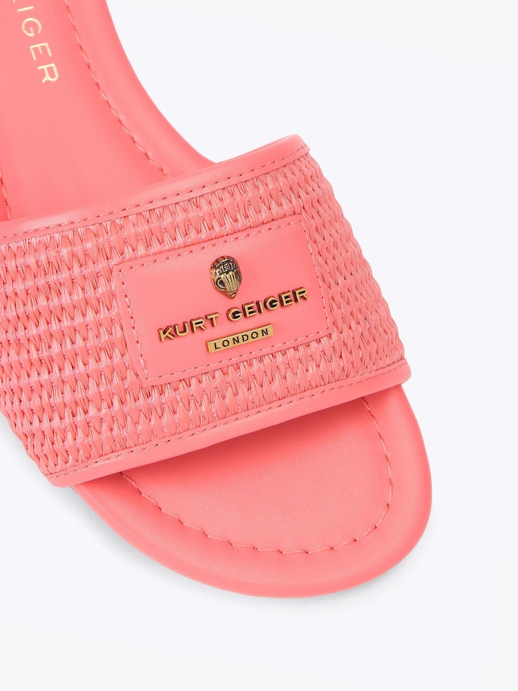 Kurt Geiger London Pink Chiswick Flat Sandals - Image 4 of 4 Kurt Geiger London Pink Chiswick Flat Sandals - Image 4 of 4
