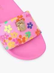 Kurt Geiger London Pink Brixton Poolslide Sandals - Image 4 of 4