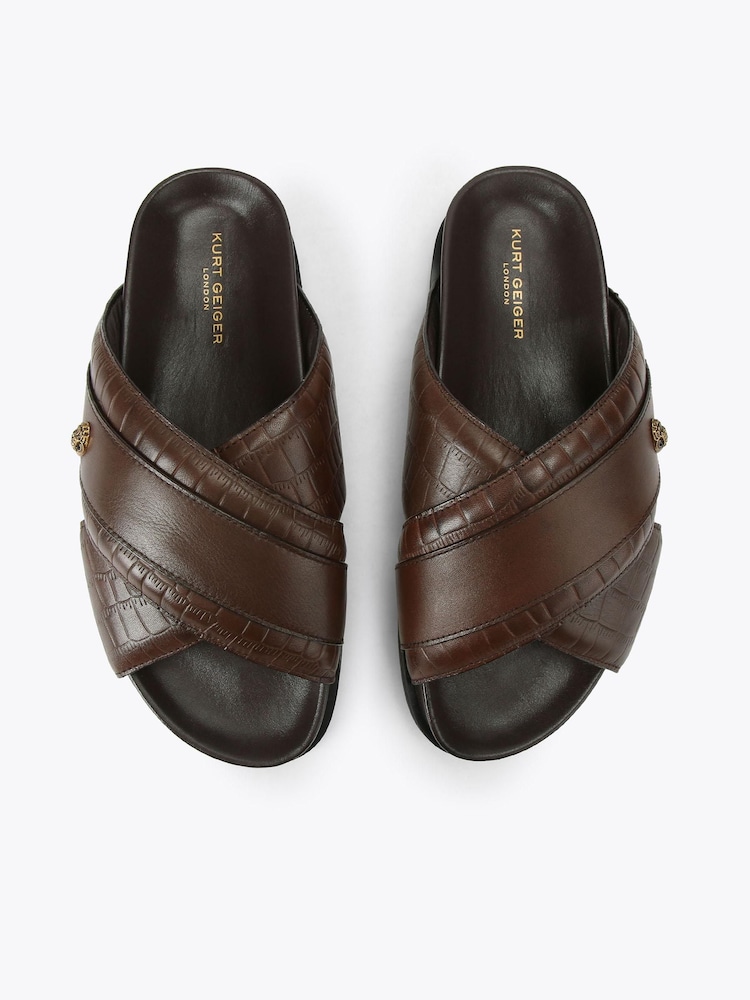 Kurt Geiger London Brown Baron Sandals - Image 2 of 4