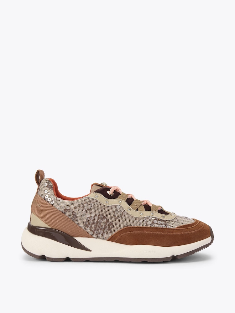 Kurt Geiger London Brown Sporty Trainers - Image 1 of 4