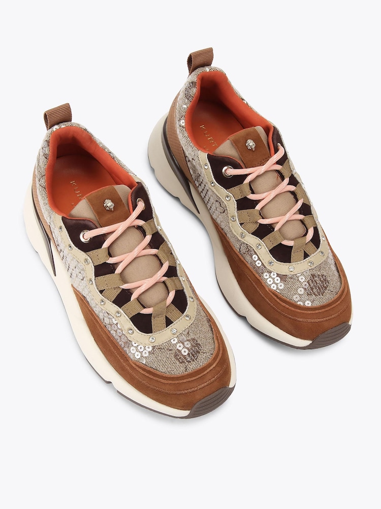 Kurt Geiger London Brown Sporty Trainers - Image 2 of 4