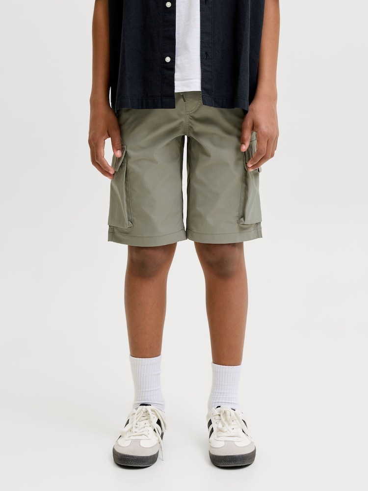 JACK & JONES JUNIOR Green Tech Cargo Jogger Shorts - Image 1 of 5 JACK & JONES JUNIOR Green Tech Cargo Jogger Shorts - Image 1 of 5
