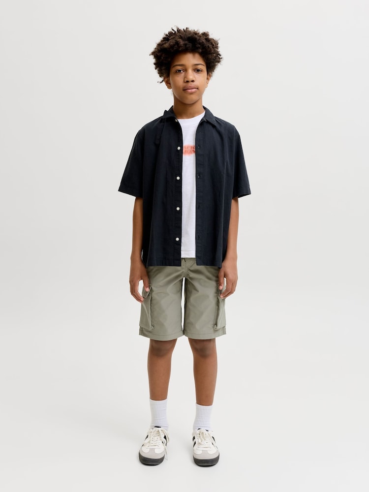 JACK & JONES JUNIOR Green Tech Cargo Jogger Shorts - Image 5 of 5 JACK & JONES JUNIOR Green Tech Cargo Jogger Shorts - Image 5 of 5