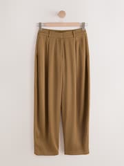 Khaki Green Satin Barrel Trousers - Image 1 of 3