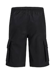 JACK & JONES JUNIOR Black Tech Cargo Jogger Shorts - Image 6 of 9