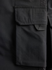 JACK & JONES JUNIOR Black Tech Cargo Jogger Shorts - Image 8 of 9
