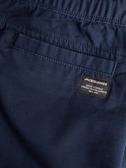 Blauw - JACK & JONES JUNIOR Cotton Jogger Shorts - Afbeelding 9 van 11