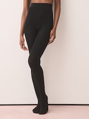 Black Fleece Lined Thermal Tights 2 Pack - Image 2 of 5