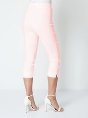 Roman Pink Cropped Stretch Trousers - Image 2 of 4