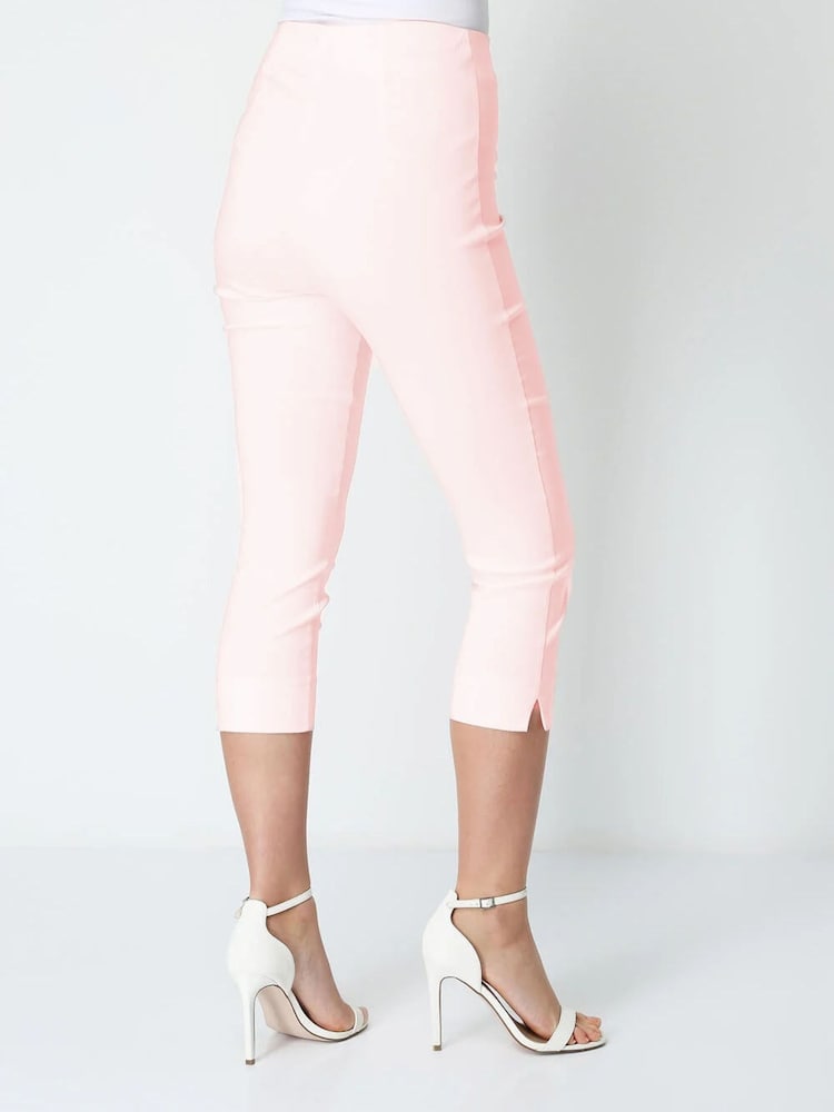 Roman Pink Cropped Stretch Trousers - Image 2 of 4