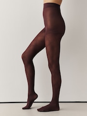 Burgundy Red Argyle Pattern Tights 1 Pack - Image 1 of 2