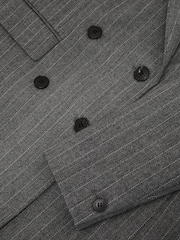 Reiss Astrid Wool Double-Breasted Pinstripe Blazer - Slika 11 od 11