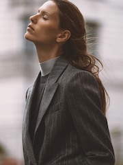Reiss Astrid Wool Double-Breasted Pinstripe Blazer - Slika 3 od 11
