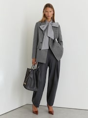 Reiss Astrid Wool Double-Breasted Pinstripe Blazer - Slika 6 od 11