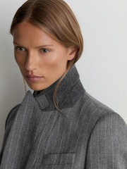 Reiss Astrid Wool Double-Breasted Pinstripe Blazer - Slika 9 od 11