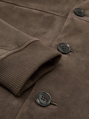 Reiss Mountford Suede Button-Through Bomber Jacket - Imagem 6 de 6