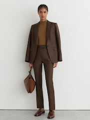 Reiss Derby Wool-Blend Slim-Leg Trousers - Obraz 1 z 8