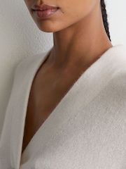 Reiss Ivory Blanche 100% Cashmere Shawl-Neck Jumper - Image 4 of 7