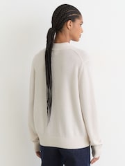 Reiss Ivory Blanche 100% Cashmere Shawl-Neck Jumper - Image 6 of 7