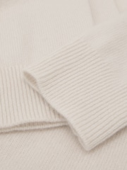 Reiss Ivory Blanche 100% Cashmere Shawl-Neck Jumper - Image 7 of 7