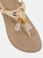 Novo Natural Wide Fit Tessa Toe Post Padded Footbed Sandal - Image 5 of 5