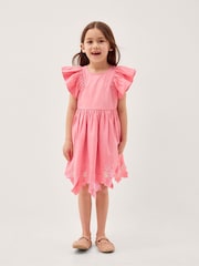 Monsoon Flutter Sleeve Sequin Floral Dress - Afbeelding 1 van 4